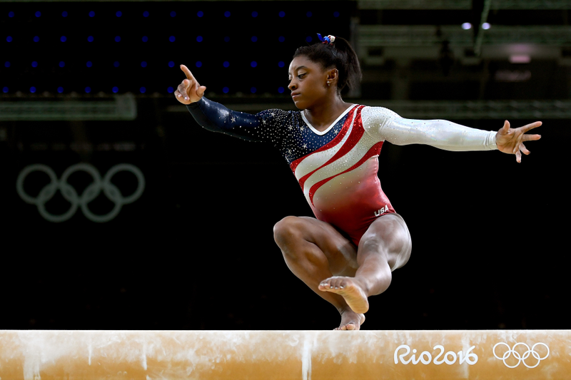 Simone Biles of the USA, photo via Getty Images.